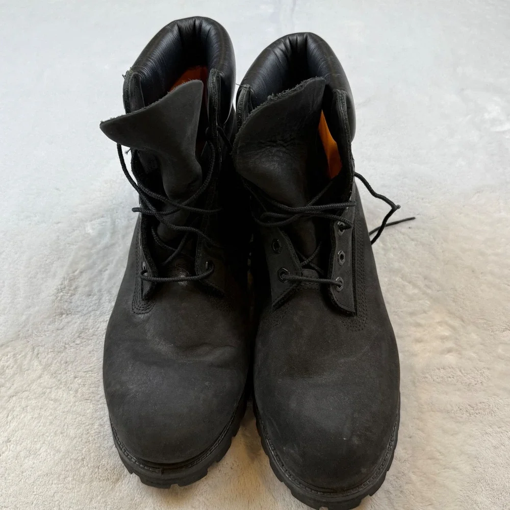 Timberland 6‎ Inch Premium Waterproof Boots Black Leather Mens 12 M 10073